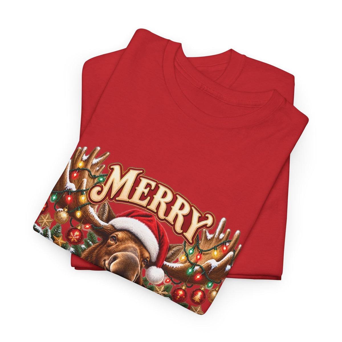 Merry Moosemas Christmas T-Shirt | Festive Moose Unisex Tee