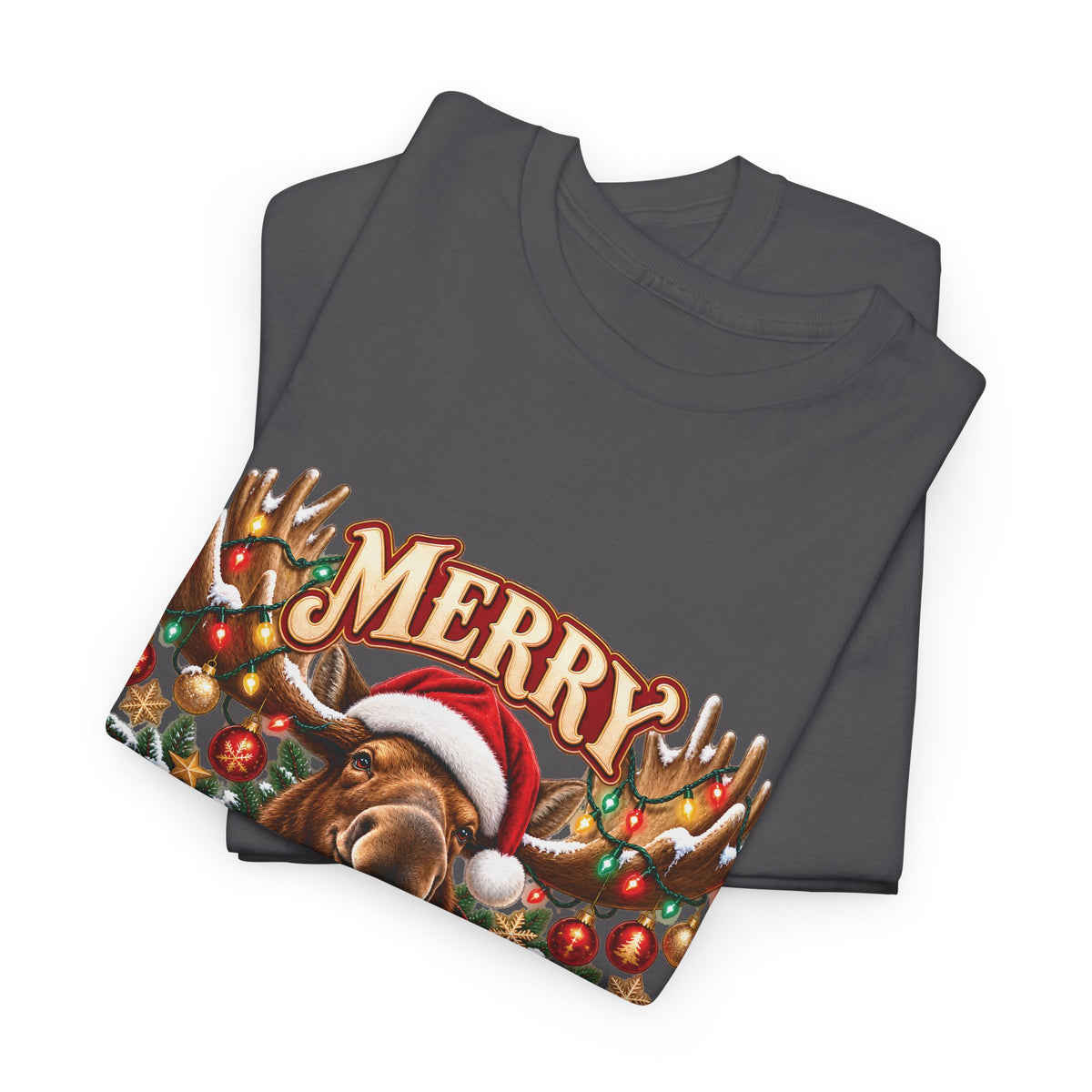 Merry Moosemas Christmas T-Shirt | Festive Moose Unisex Tee