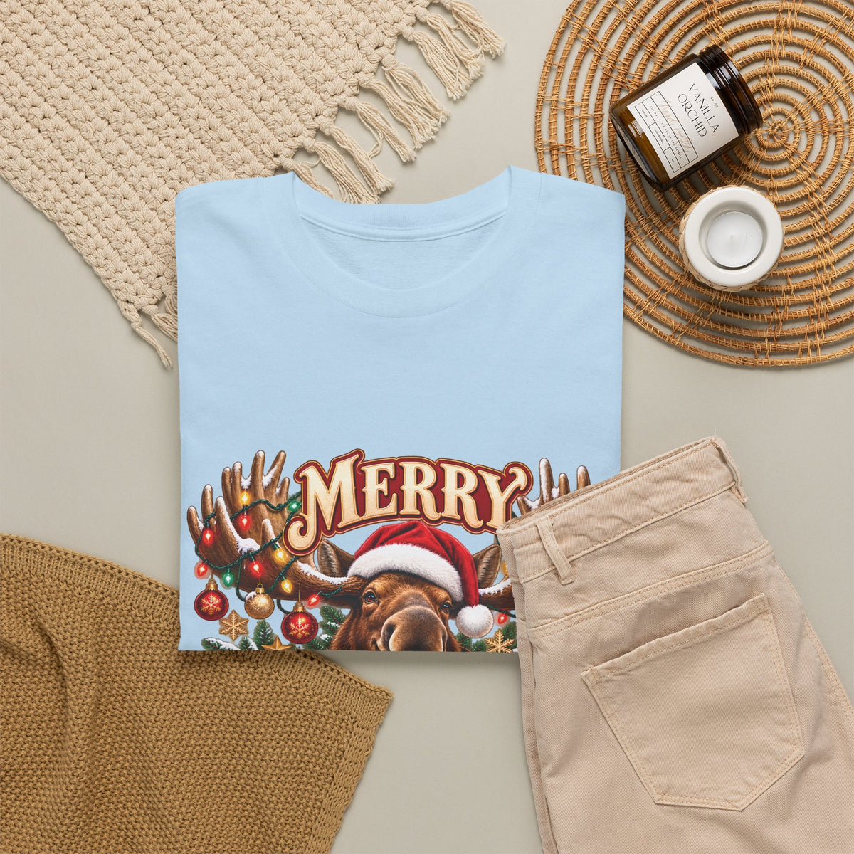 Merry Moosemas Christmas T-Shirt | Festive Moose Unisex Tee