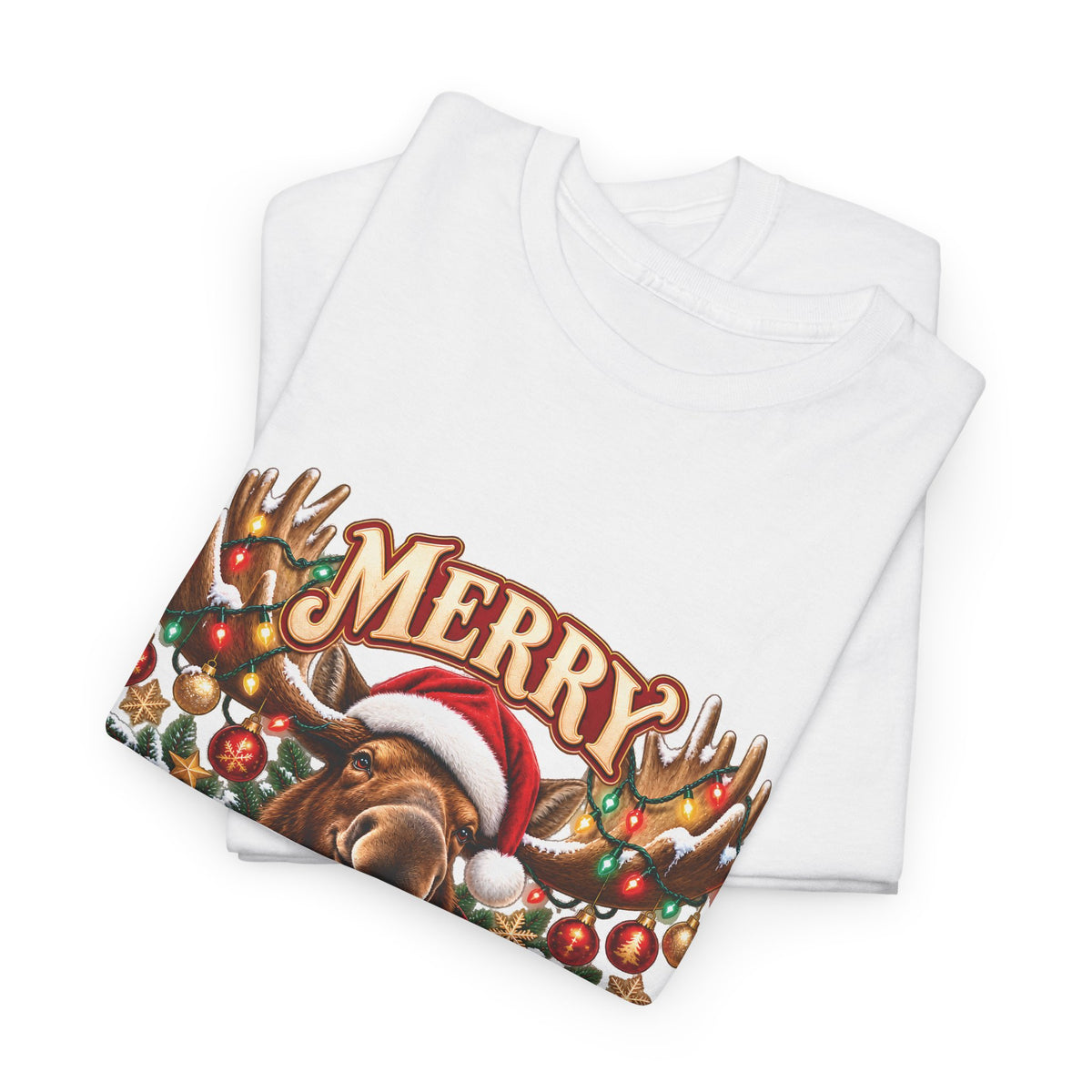 Merry Moosemas Christmas T-Shirt | Festive Moose Unisex Tee