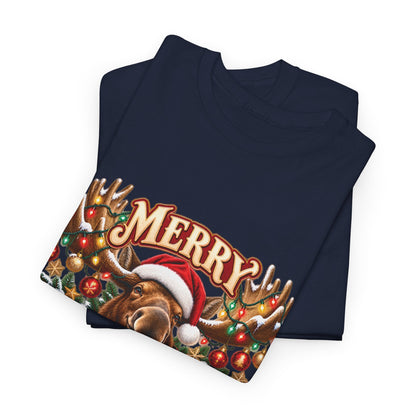 Merry Moosemas Christmas T-Shirt | Festive Moose Unisex Tee