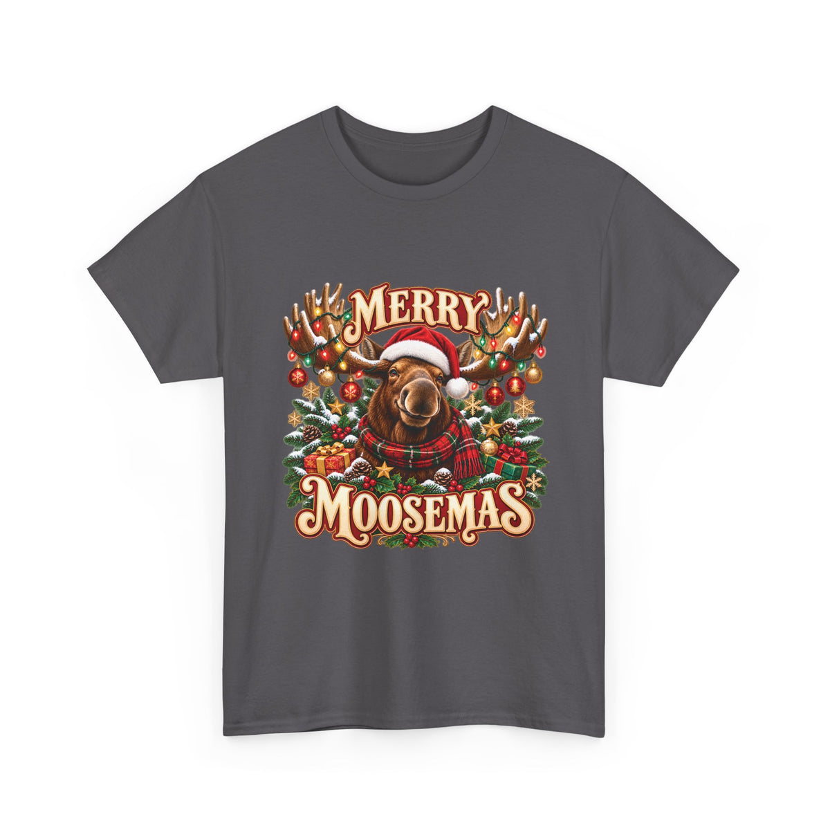 Merry Moosemas Christmas T-Shirt | Festive Moose Unisex Tee
