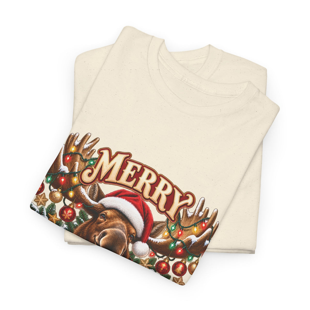 Merry Moosemas Christmas T-Shirt | Festive Moose Unisex Tee