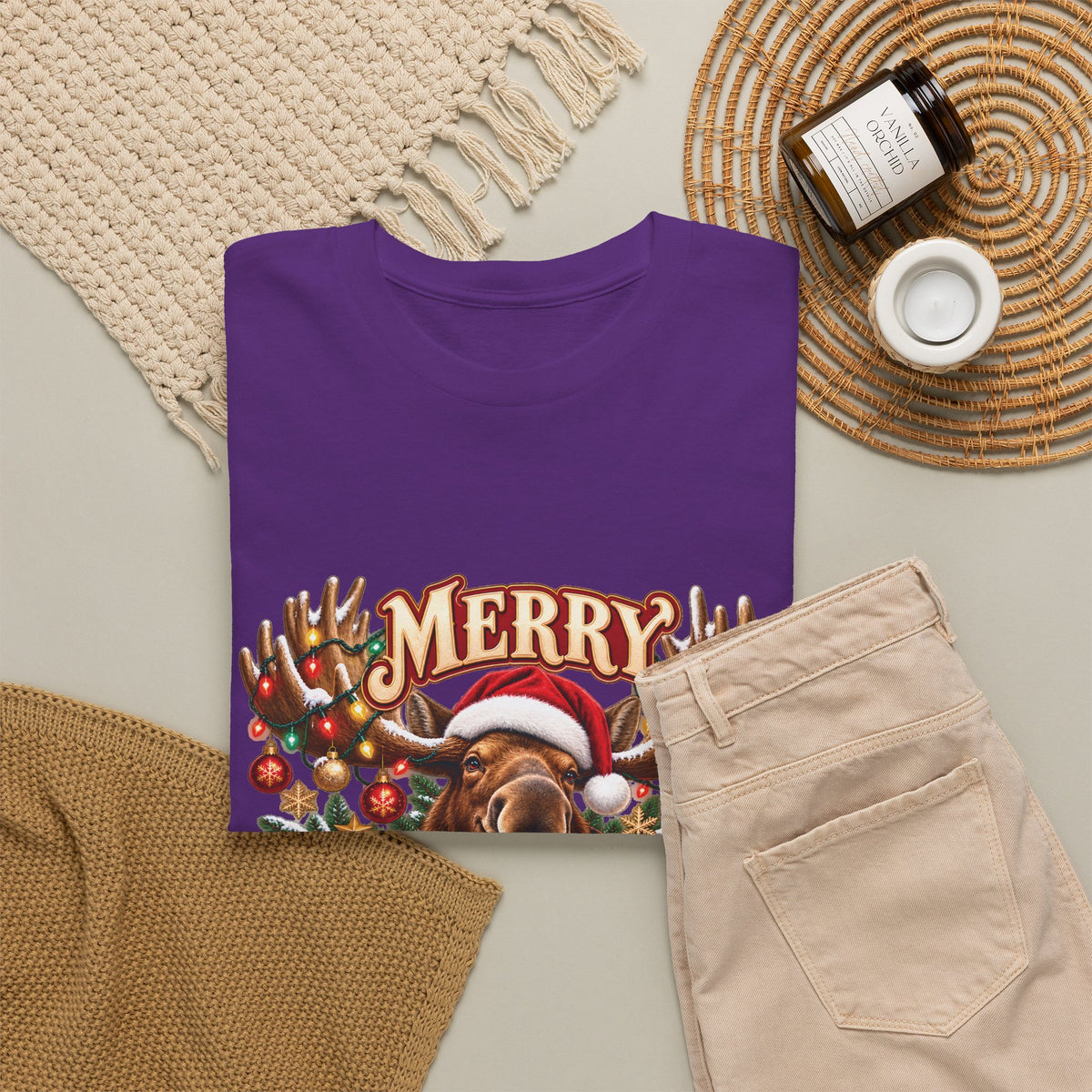 Merry Moosemas Christmas T-Shirt | Festive Moose Unisex Tee