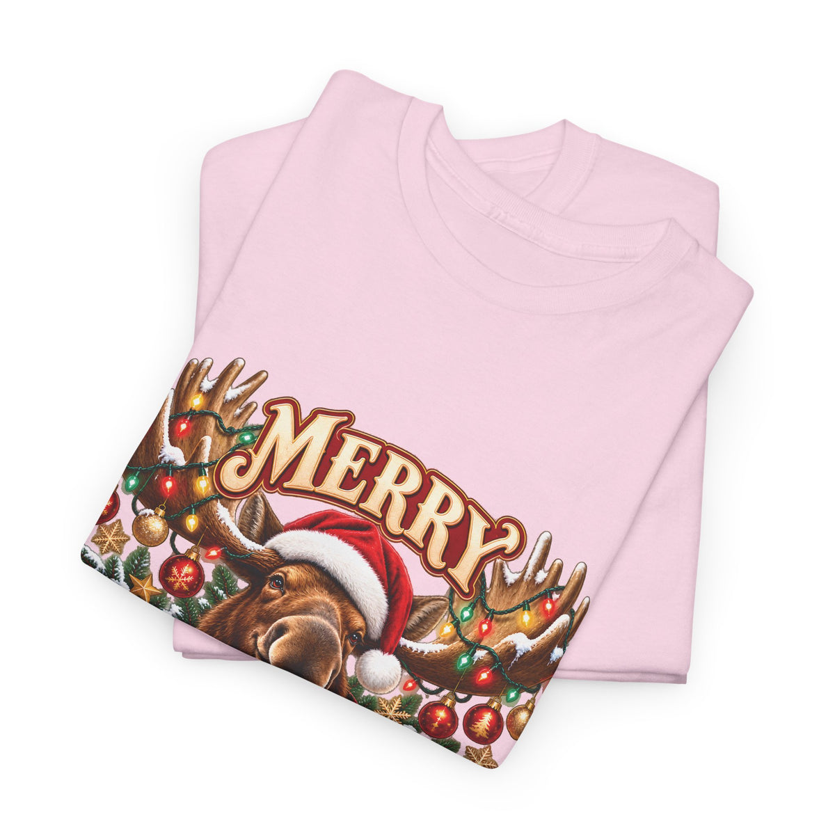Merry Moosemas Christmas T-Shirt | Festive Moose Unisex Tee