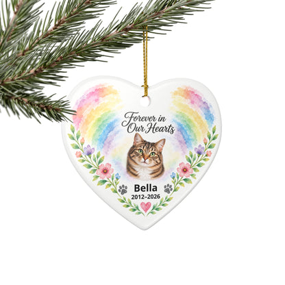 Personalized Pet Memorial Heart Ornament | Forever in Our Hearts