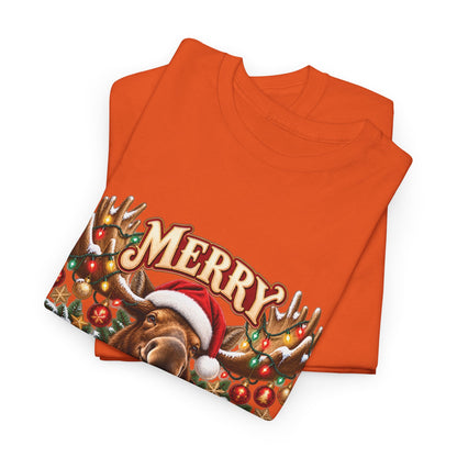 Merry Moosemas Christmas T-Shirt | Festive Moose Unisex Tee
