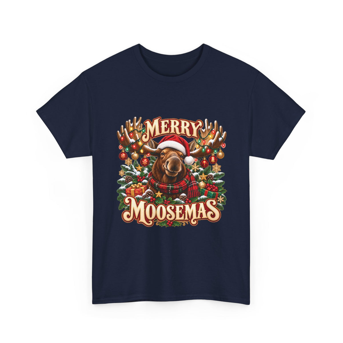 Merry Moosemas Christmas T-Shirt | Festive Moose Unisex Tee