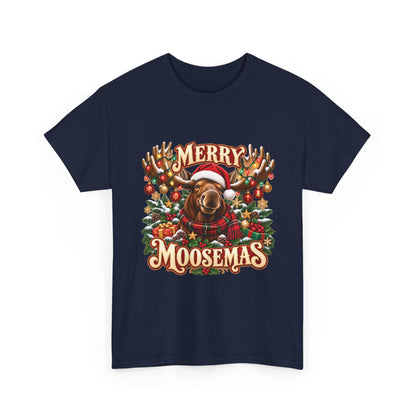 Merry Moosemas Christmas T-Shirt | Festive Moose Unisex Tee