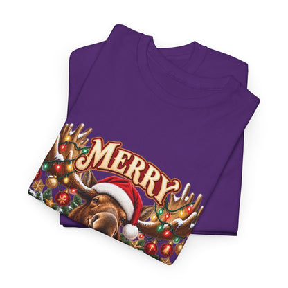 Merry Moosemas Christmas T-Shirt | Festive Moose Unisex Tee