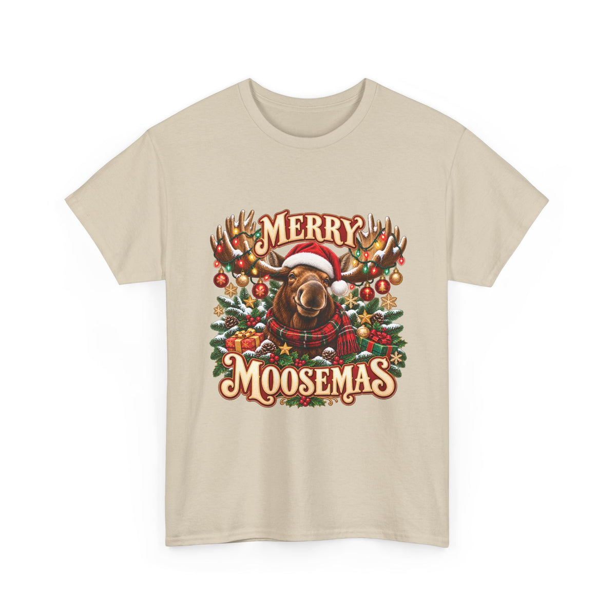 Merry Moosemas Christmas T-Shirt | Festive Moose Unisex Tee