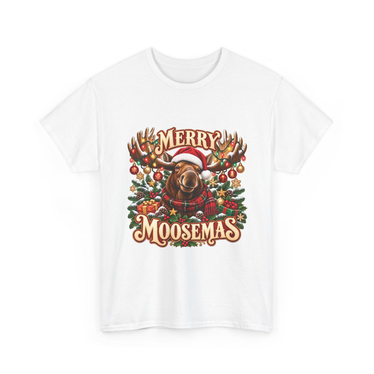 Merry Moosemas Christmas T-Shirt | Festive Moose Unisex Tee