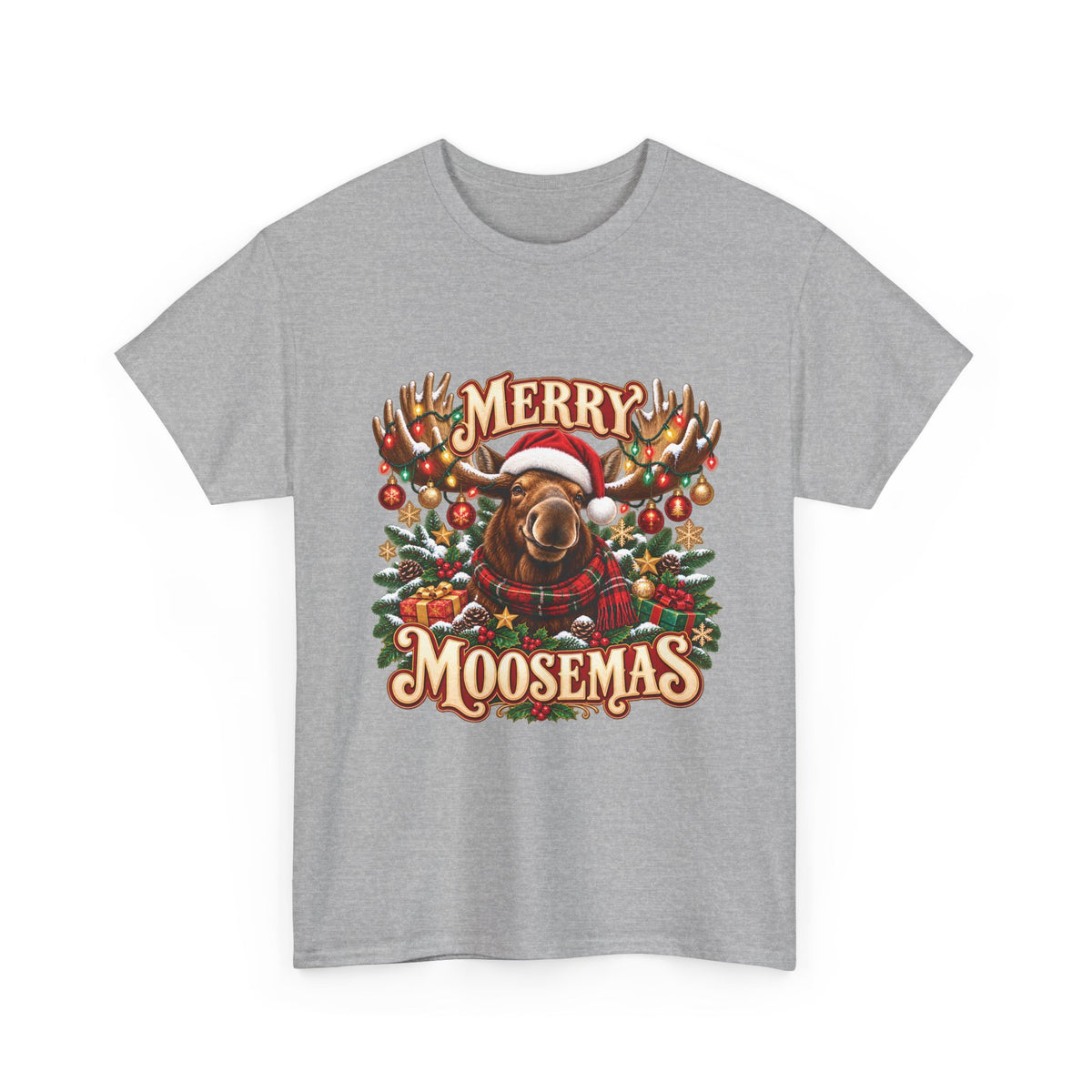 Merry Moosemas Christmas T-Shirt | Festive Moose Unisex Tee