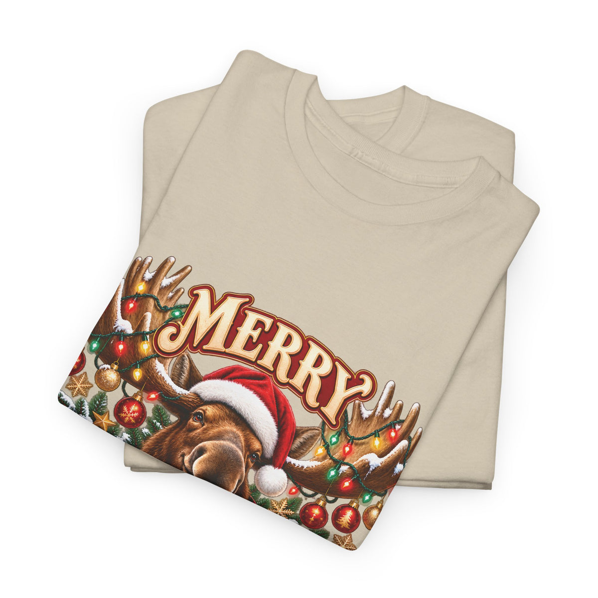 Merry Moosemas Christmas T-Shirt | Festive Moose Unisex Tee