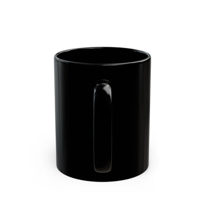 Replace the title with: Rainbow Lion Black Mug, 11oz | Colorful Mane Coffee & Tea Cup