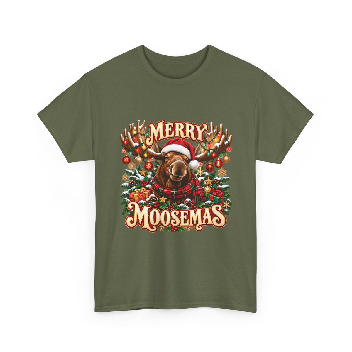 Merry Moosemas Christmas T-Shirt | Festive Moose Unisex Tee