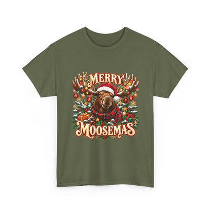 Merry Moosemas Christmas T-Shirt | Festive Moose Unisex Tee