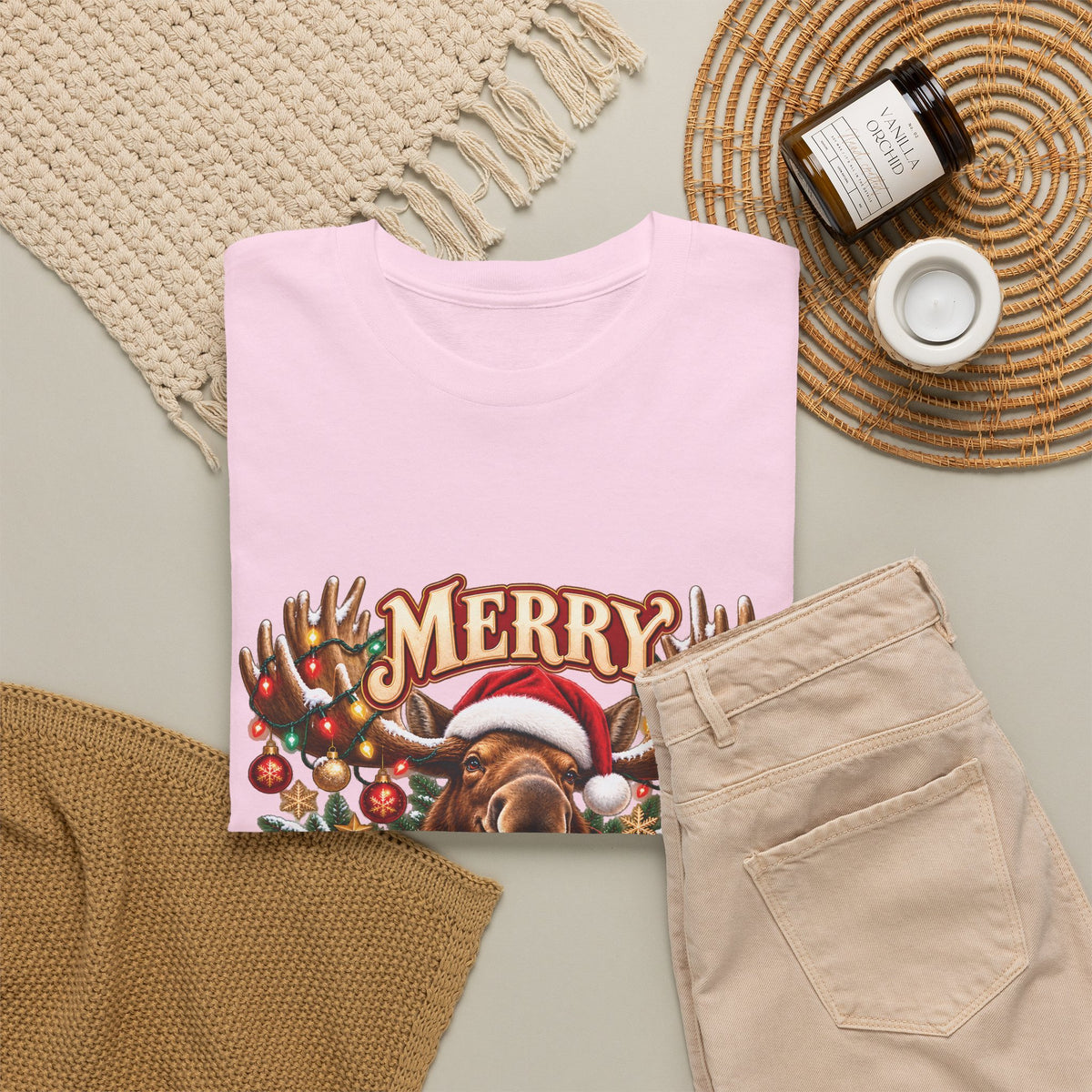Merry Moosemas Christmas T-Shirt | Festive Moose Unisex Tee