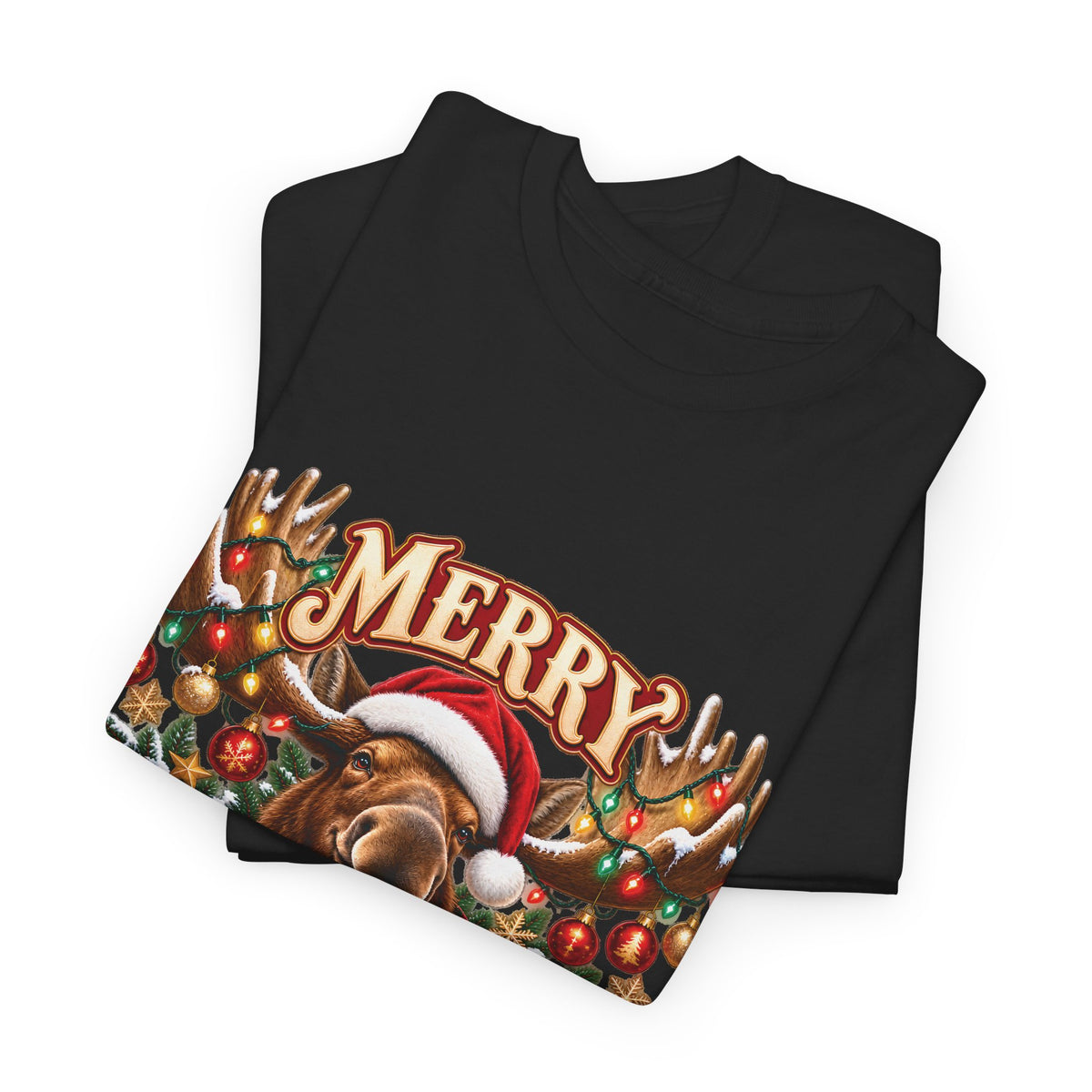 Merry Moosemas Christmas T-Shirt | Festive Moose Unisex Tee