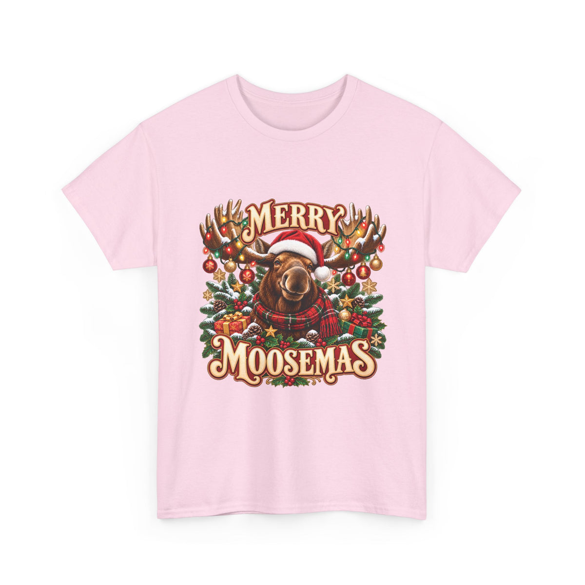 Merry Moosemas Christmas T-Shirt | Festive Moose Unisex Tee