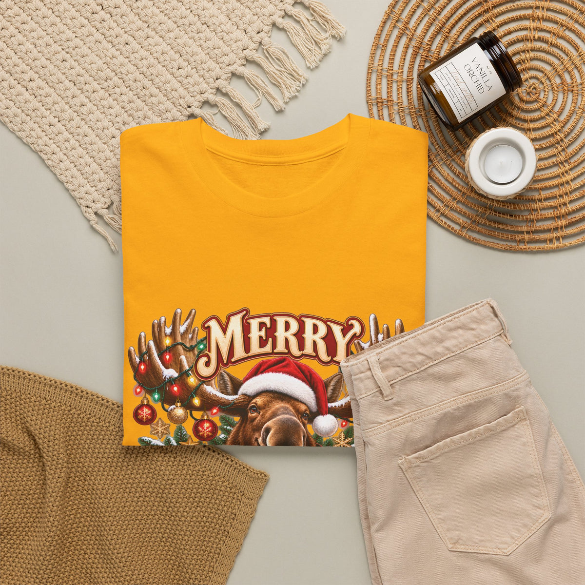 Merry Moosemas Christmas T-Shirt | Festive Moose Unisex Tee