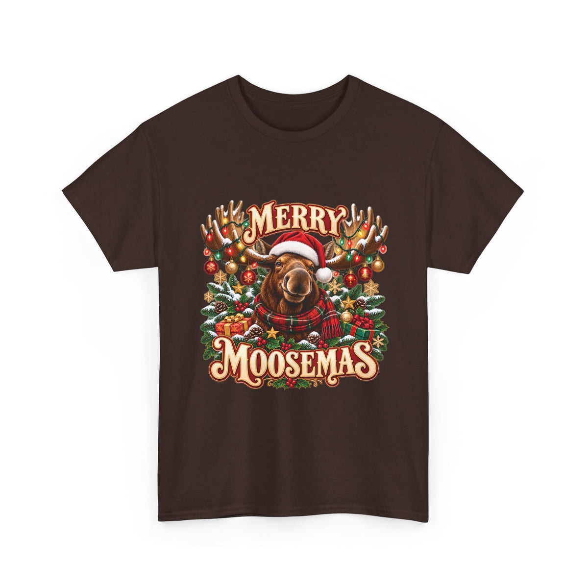 Merry Moosemas Christmas T-Shirt | Festive Moose Unisex Tee