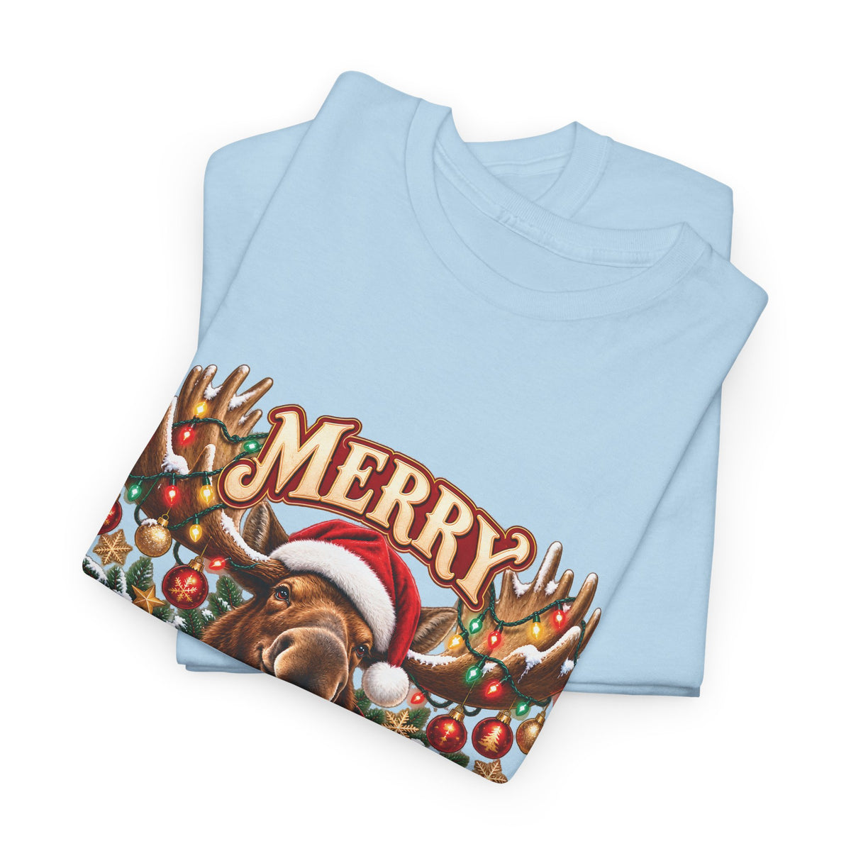 Merry Moosemas Christmas T-Shirt | Festive Moose Unisex Tee
