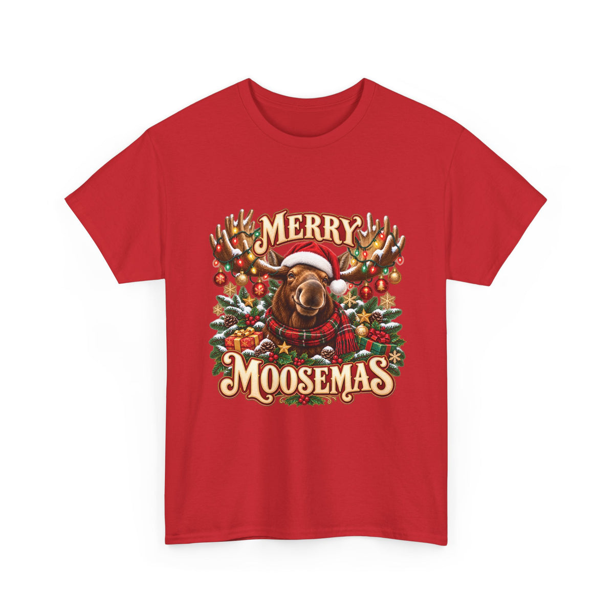 Merry Moosemas Christmas T-Shirt | Festive Moose Unisex Tee