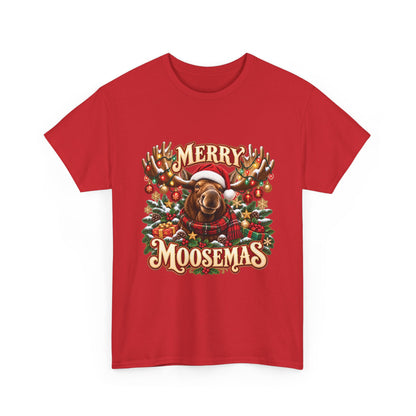 Merry Moosemas Christmas T-Shirt | Festive Moose Unisex Tee