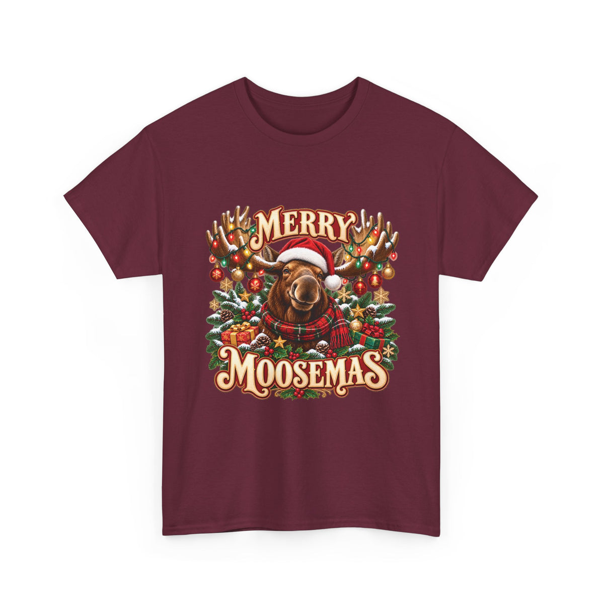 Merry Moosemas Christmas T-Shirt | Festive Moose Unisex Tee