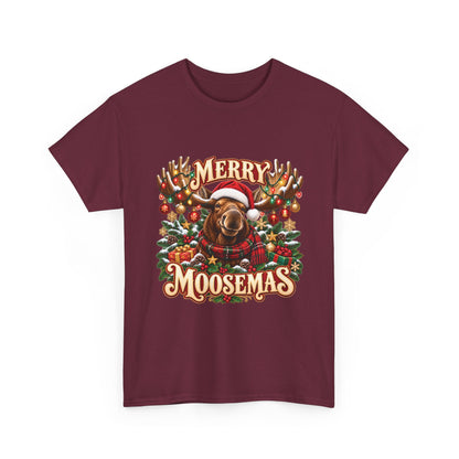 Merry Moosemas Christmas T-Shirt | Festive Moose Unisex Tee