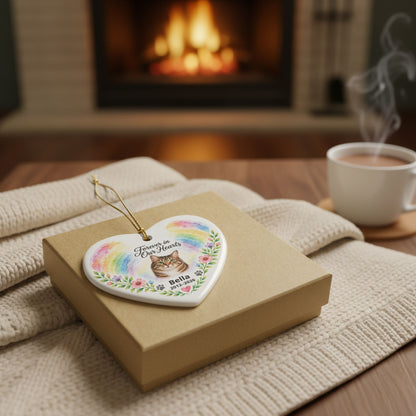 Personalized Pet Memorial Heart Ornament | Forever in Our Hearts