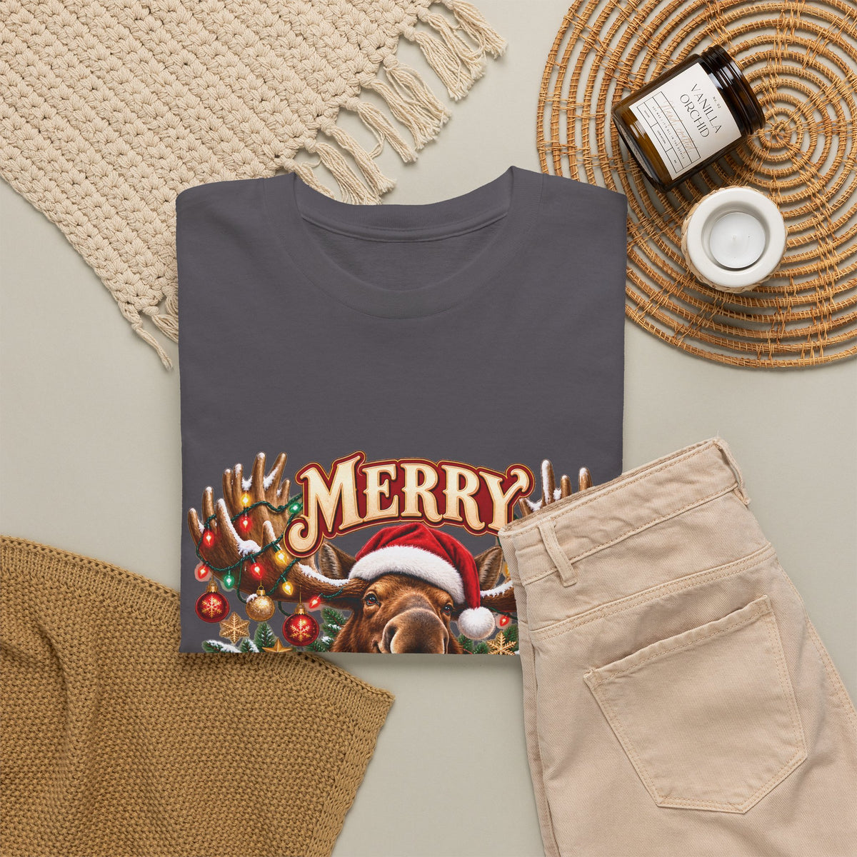 Merry Moosemas Christmas T-Shirt | Festive Moose Unisex Tee