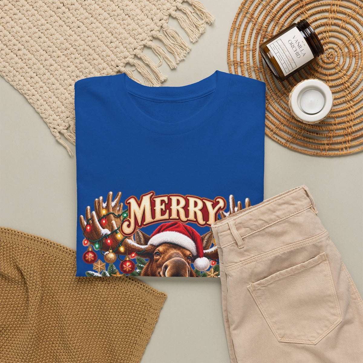 Merry Moosemas Christmas T-Shirt | Festive Moose Unisex Tee