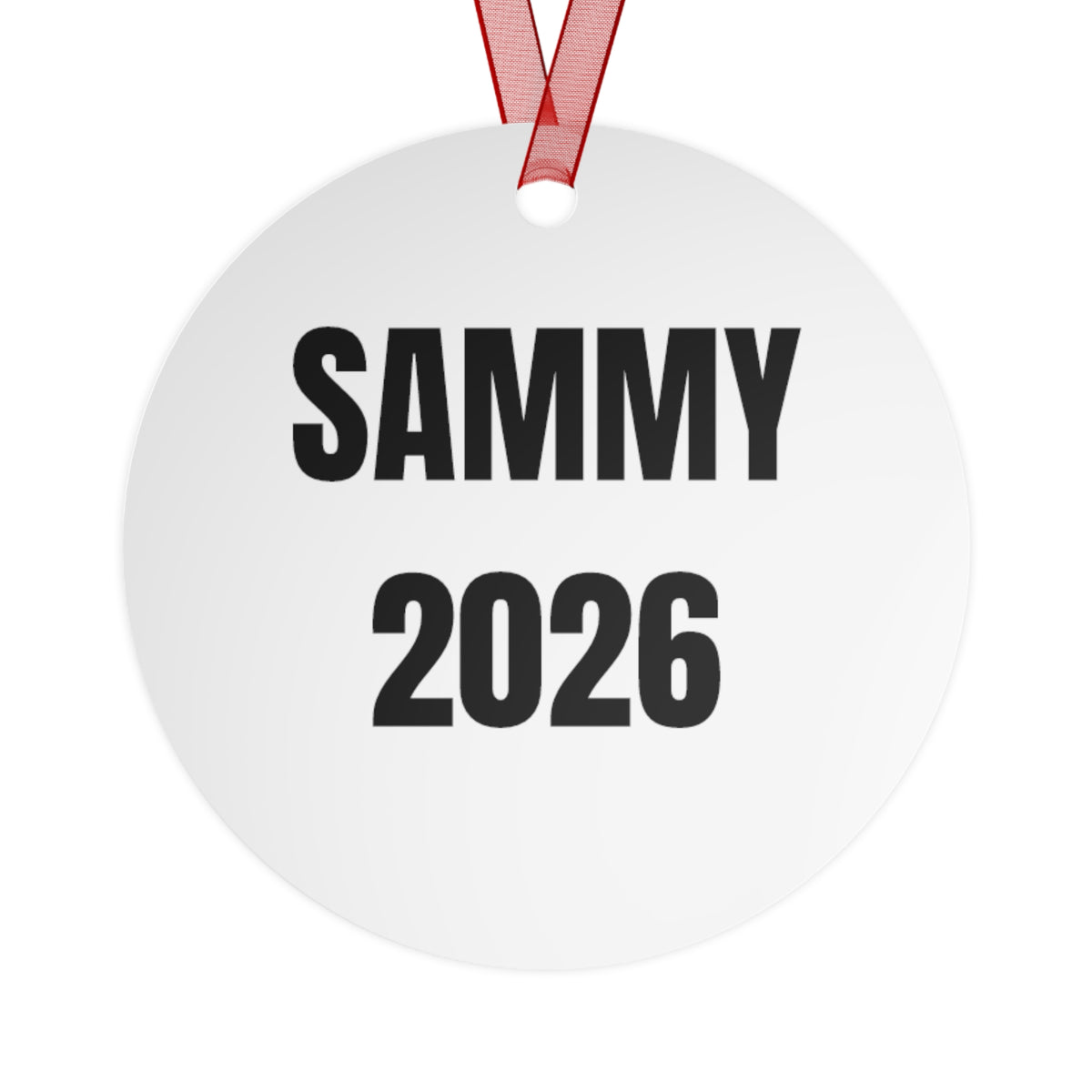 Personalized Pet Photo Metal Christmas Ornament – Custom Name and Year
