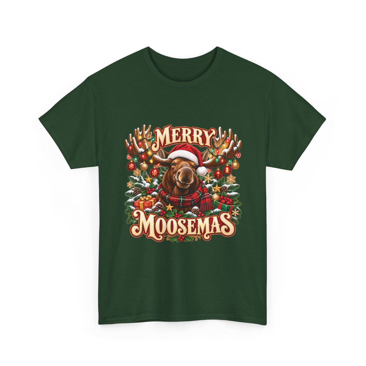 Merry Moosemas Christmas T-Shirt | Festive Moose Unisex Tee