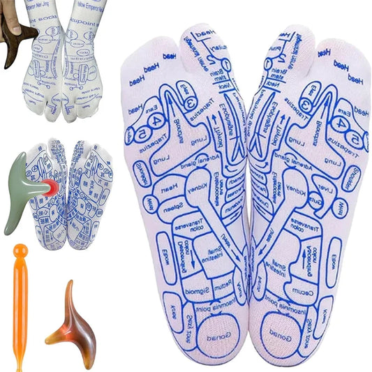 Acupressure Reflexology Socks with Trigger Point Massage Tool Reflexology Foot Massage SocksBeginner Acupoint Massage Tools