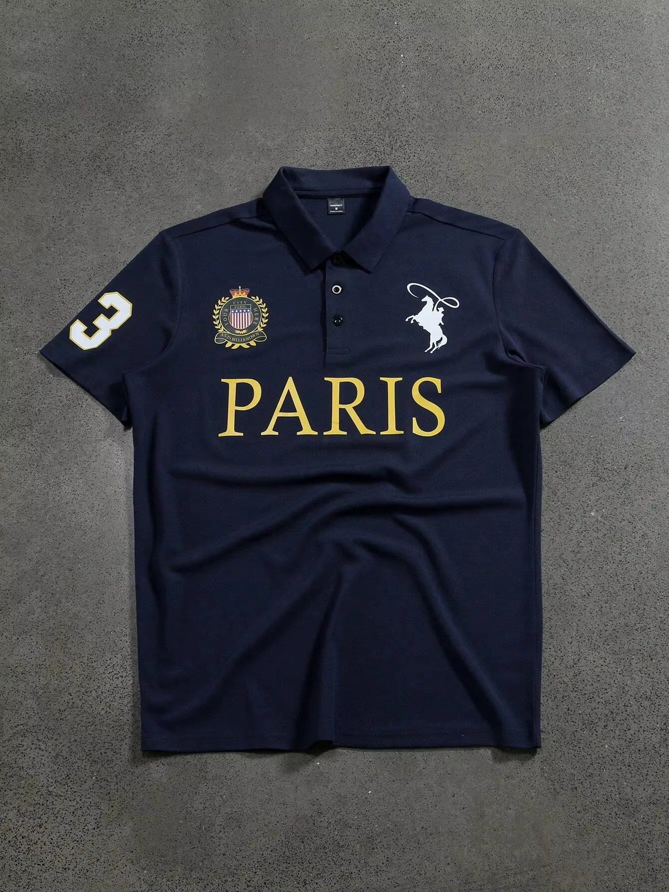Manfinity Mode Men's Short Sleeve Polo Shirt Minimalist and Fashionable Suitable for Summer Street Printing Sports Style Polo