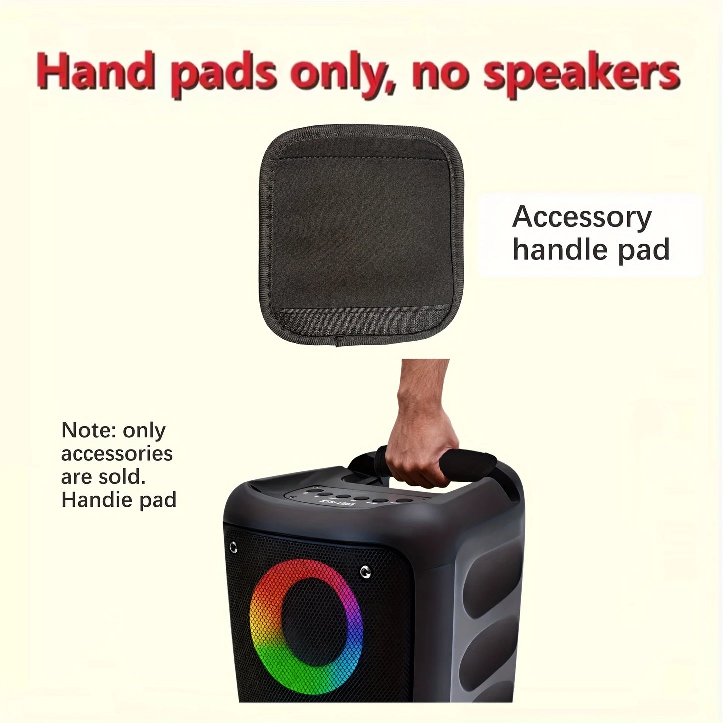JBi Boombox 1/2/3 Speaker Handle Protector | Non-Slip Grip, Durable Textile Material,Compatible with JBi Boombox 1/2/3 Speakers