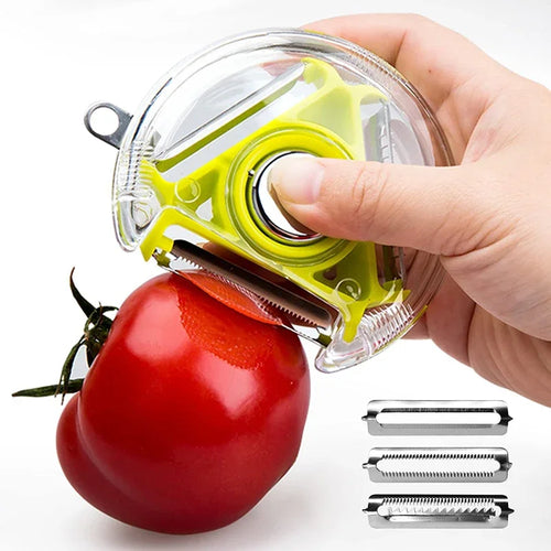 1/3PCS 3in1 Magic Trio Peeler Set Slicer Shredder Peeler Julienne Cutter Multi Peel Blade Zesters Grater Kitchen Tool Accessorie