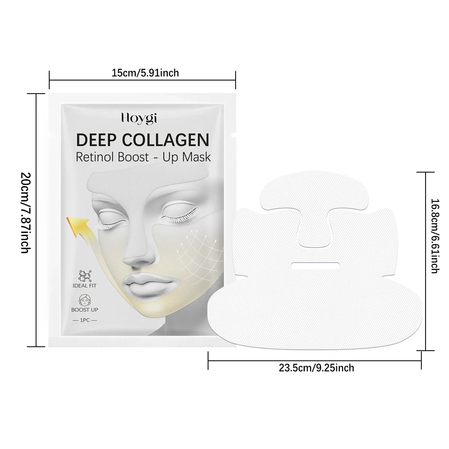 Portable Deep Collagen Mask Moisturizing Firming Nourish Pore Shrinking Smooth Brightening Skin Retinol Boost-Up Mask